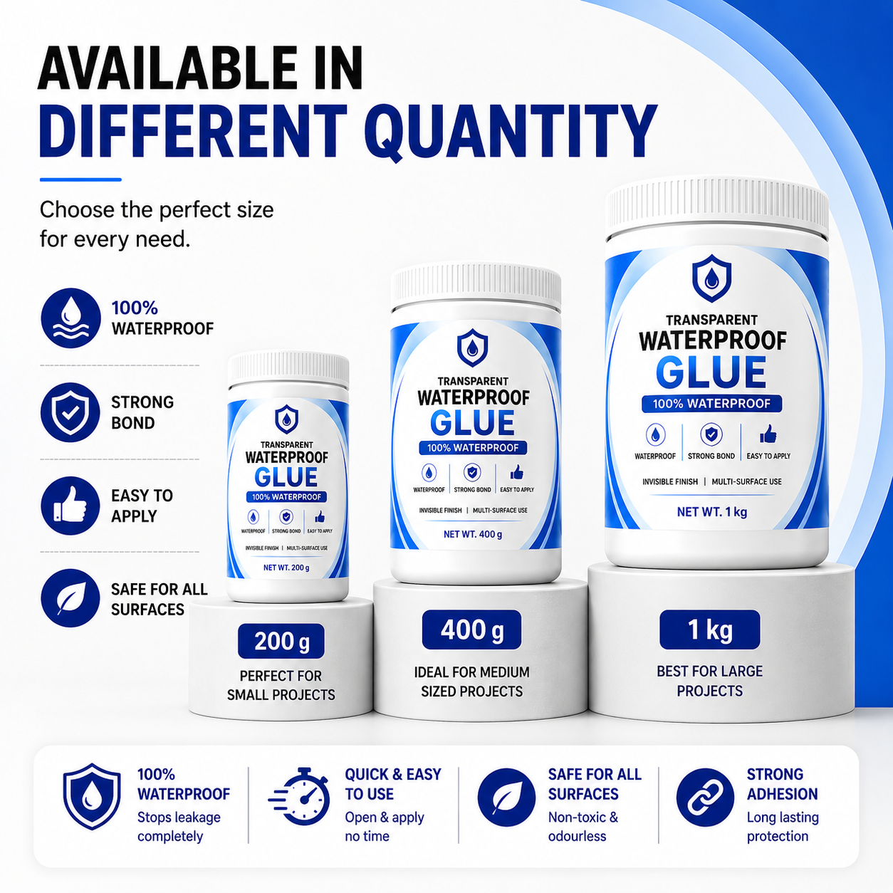 Transparent Waterproof Glue - Buy 1 Get 1 FREE + Free Brush!🔥