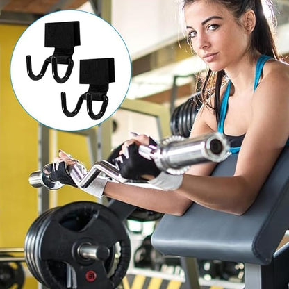Weight Lifting Rod Hooks Wrist Support (Pack of 2)